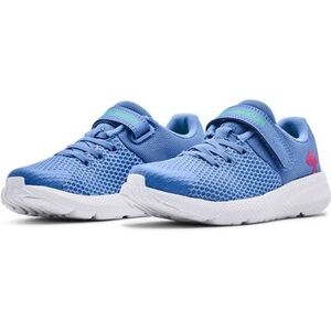 Under Armour Kids Sneakers in Blue with Pink Details